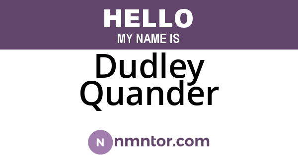 Dudley Quander