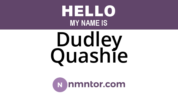 Dudley Quashie
