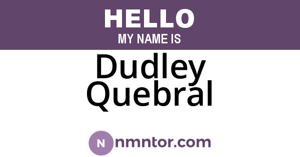 Dudley Quebral