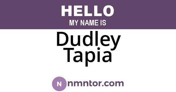 Dudley Tapia