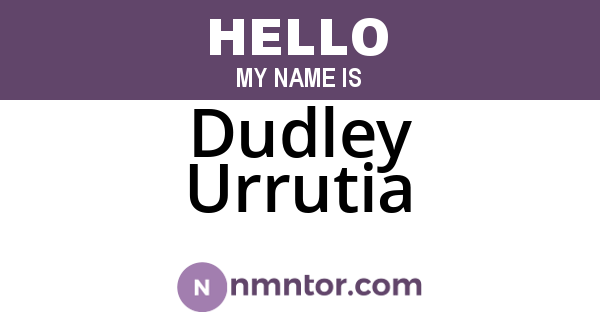 Dudley Urrutia