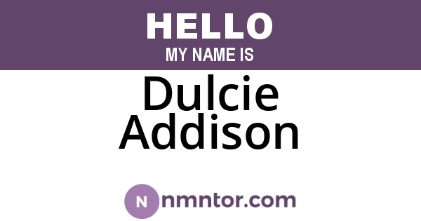 Dulcie Addison