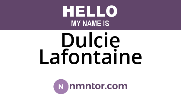 Dulcie Lafontaine