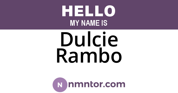 Dulcie Rambo