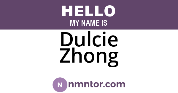 Dulcie Zhong