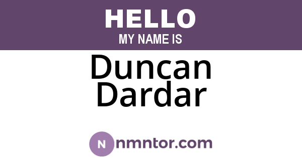 Duncan Dardar