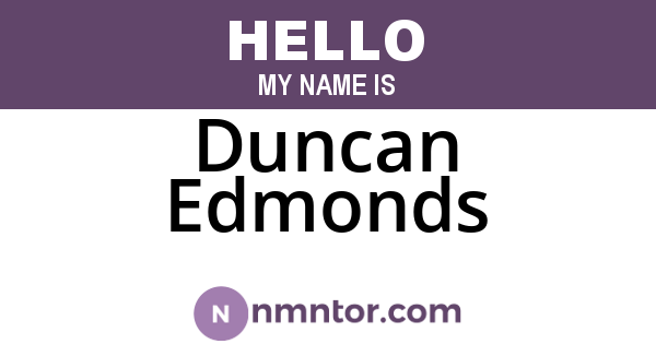 Duncan Edmonds