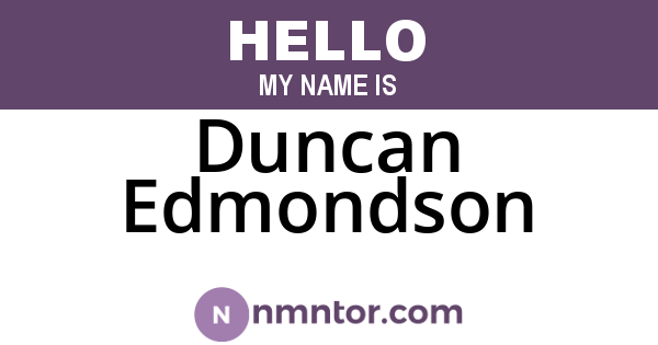 Duncan Edmondson