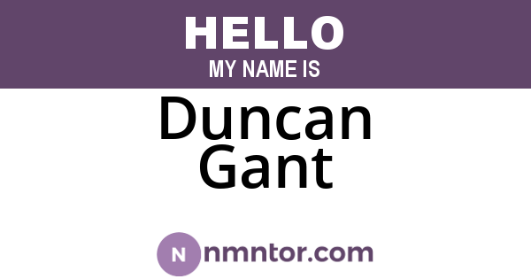 Duncan Gant