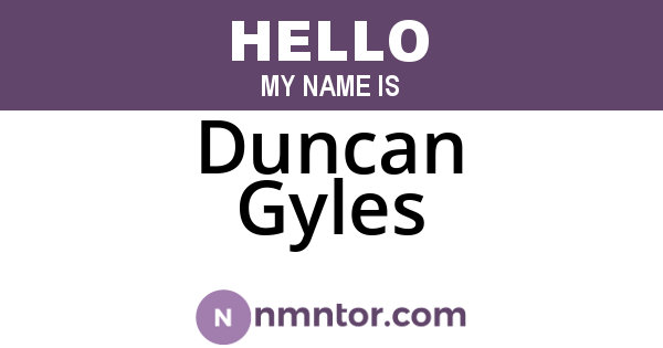 Duncan Gyles