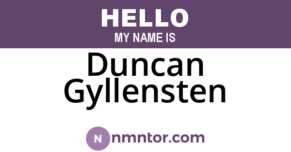 Duncan Gyllensten