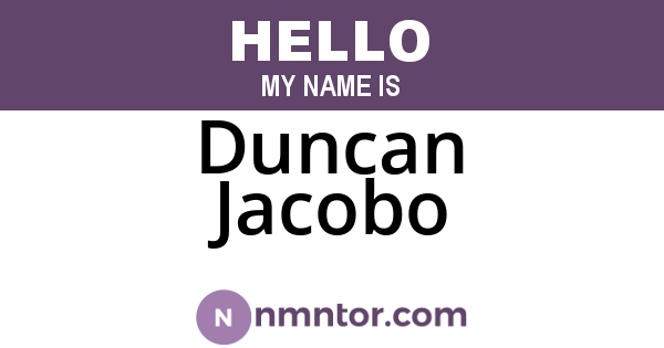 Duncan Jacobo