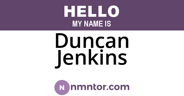 Duncan Jenkins