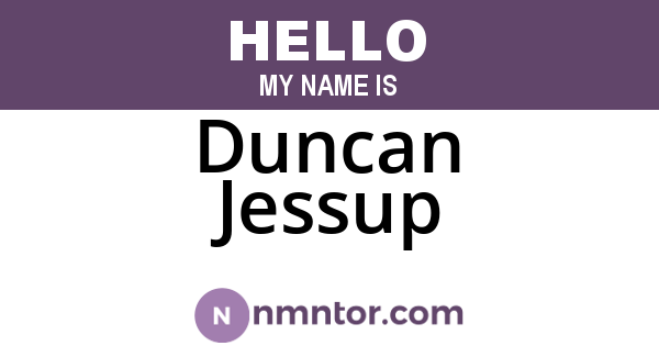 Duncan Jessup