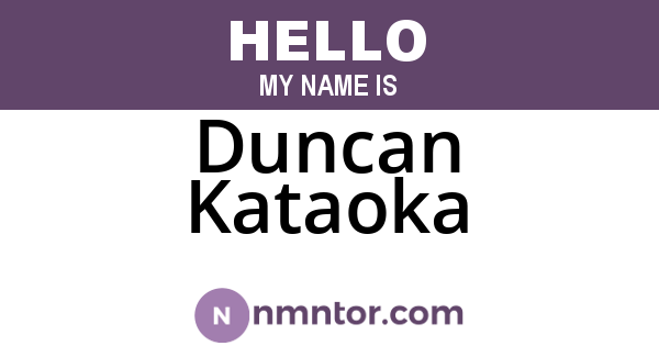 Duncan Kataoka
