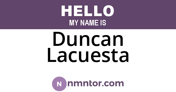 Duncan Lacuesta