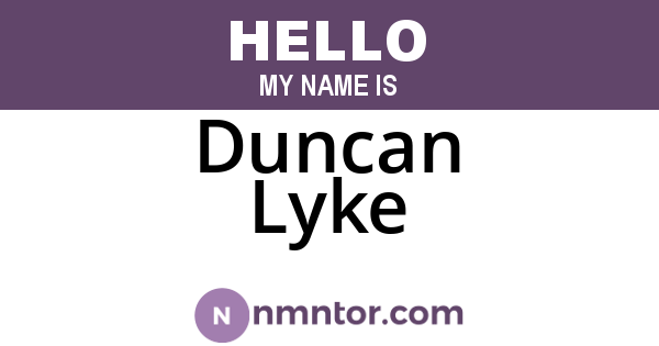 Duncan Lyke