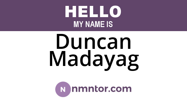 Duncan Madayag