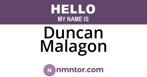 Duncan Malagon