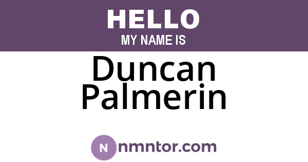 Duncan Palmerin