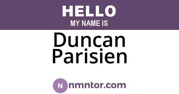 Duncan Parisien