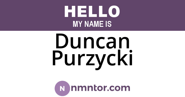 Duncan Purzycki
