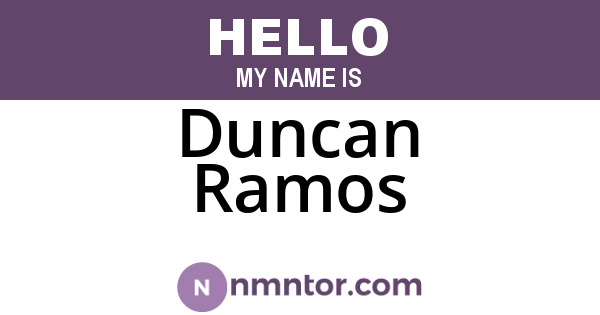 Duncan Ramos