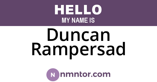 Duncan Rampersad