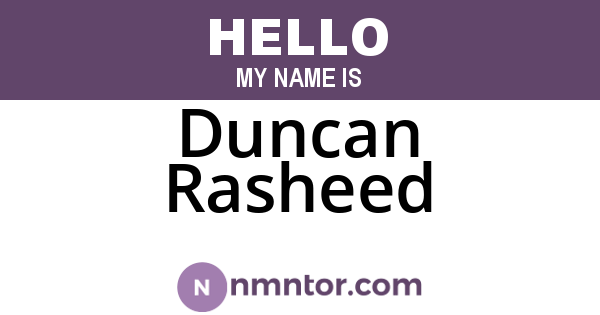 Duncan Rasheed