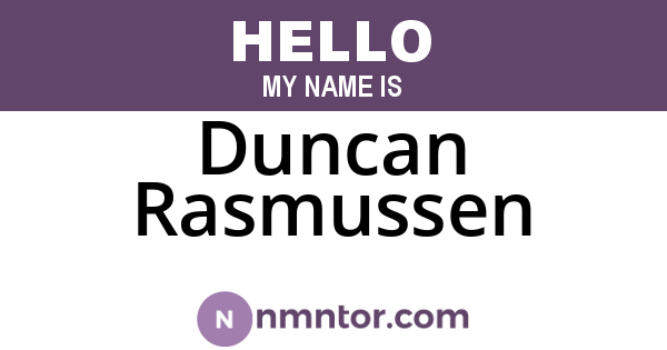 Duncan Rasmussen