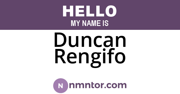 Duncan Rengifo