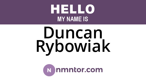 Duncan Rybowiak