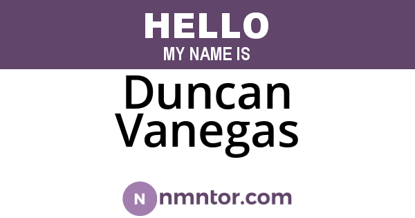 Duncan Vanegas