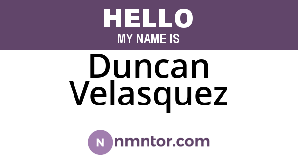 Duncan Velasquez