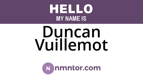 Duncan Vuillemot