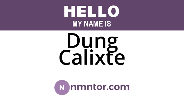 Dung Calixte
