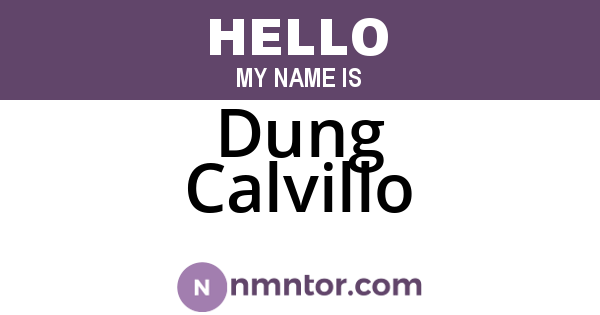 Dung Calvillo