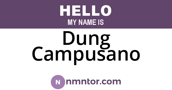 Dung Campusano