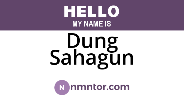 Dung Sahagun