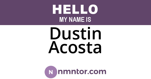 Dustin Acosta