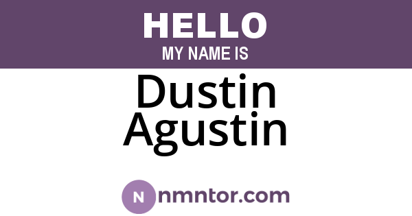 Dustin Agustin