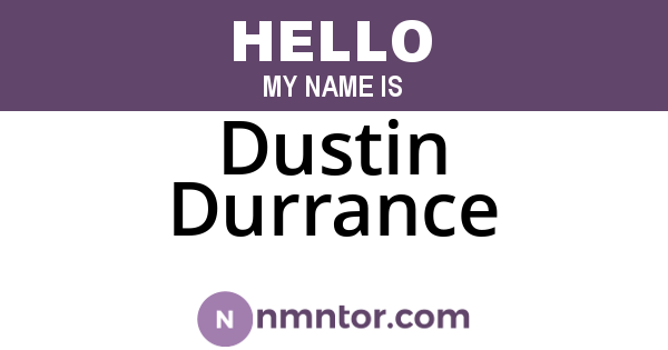 Dustin Durrance