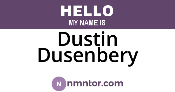 Dustin Dusenbery
