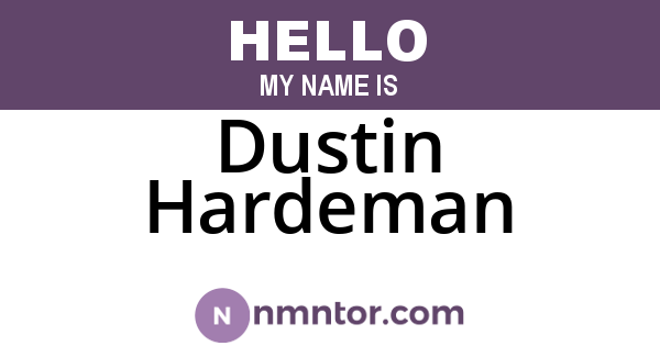 Dustin Hardeman