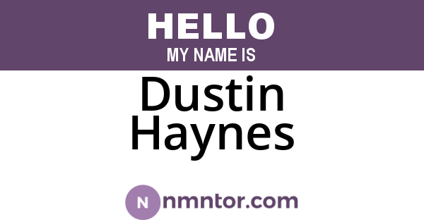 Dustin Haynes