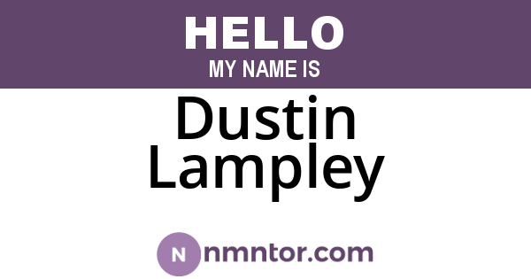 Dustin Lampley