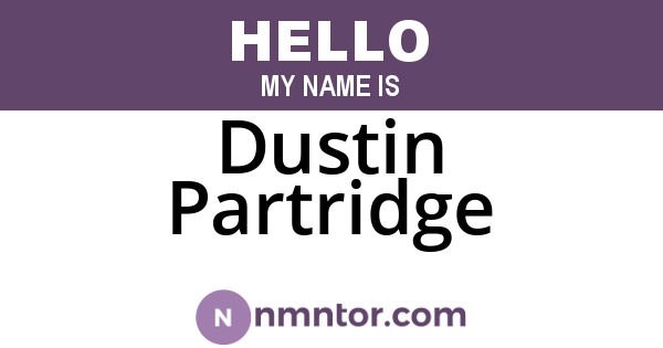 Dustin Partridge