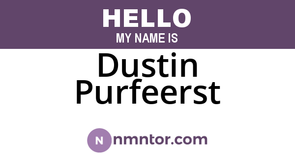 Dustin Purfeerst