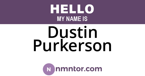 Dustin Purkerson