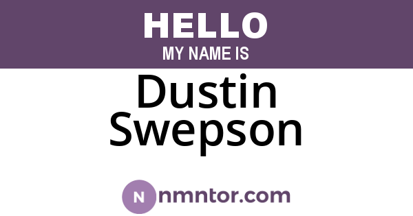 Dustin Swepson